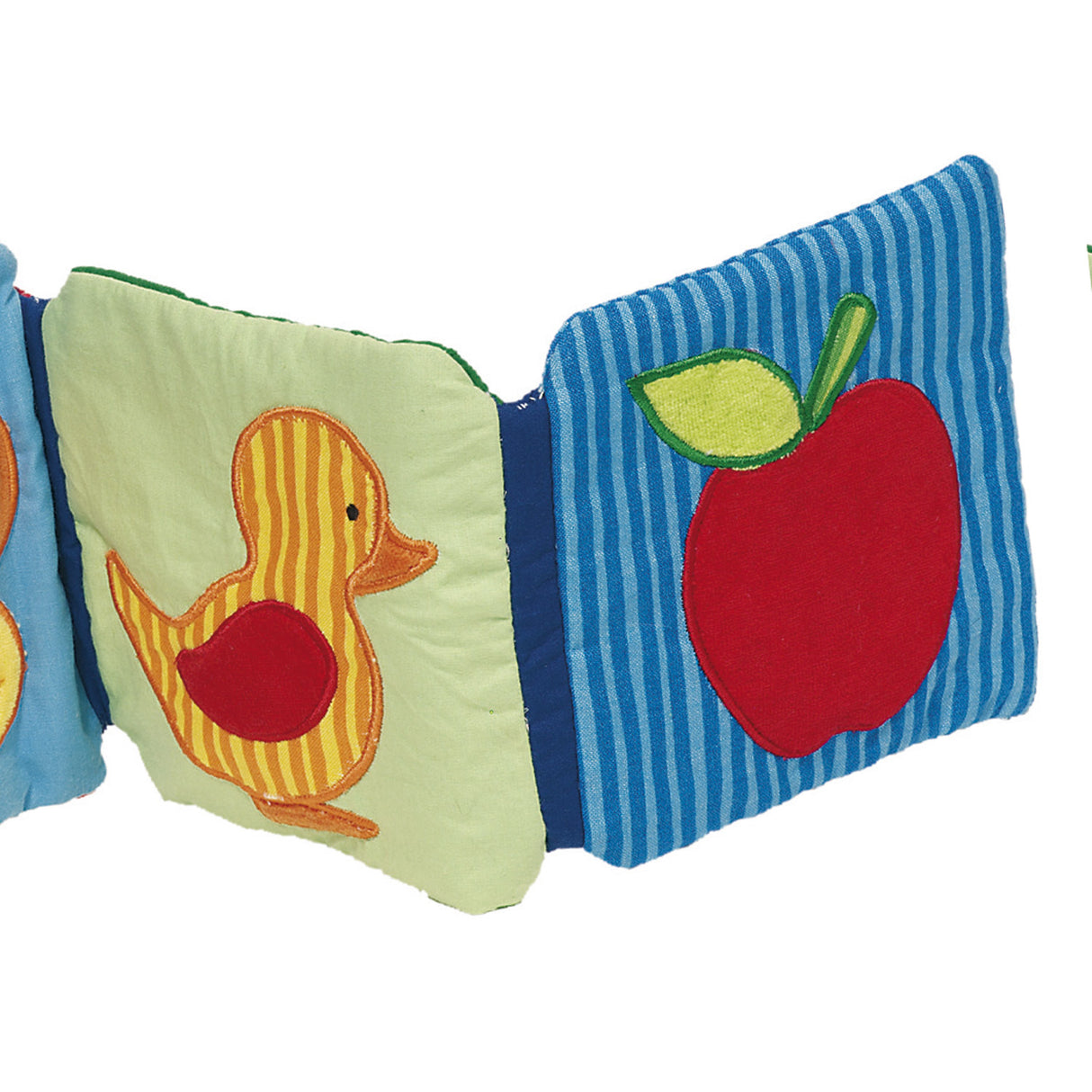 De Goki Stoff Booklet mat Rattel, knusprech Ueleg a Piep