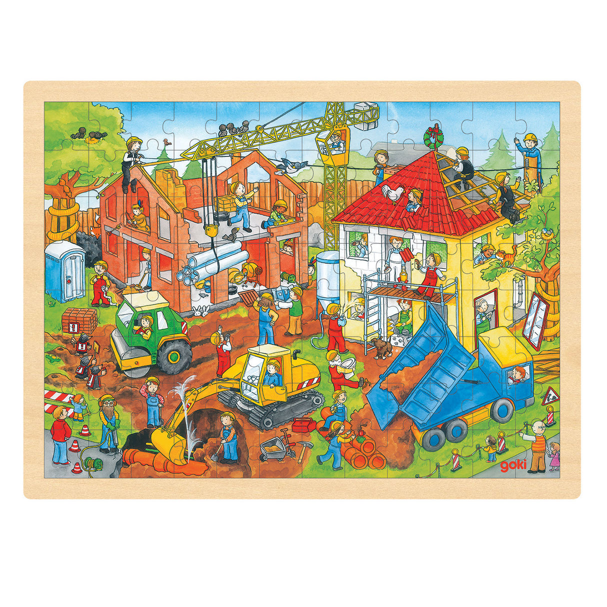 GOKI TROE Jigsaw Puzzle - Byggplats, 96: e.