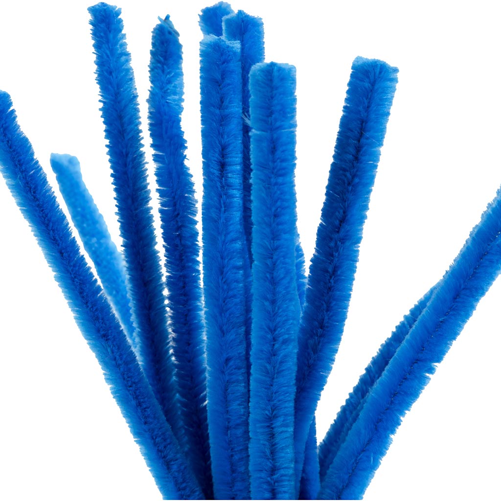 Creativ company chenille, l: 30 cm, thickness 15 mm, dark blue, 15 pieces 1 box