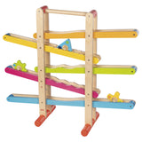 Goki trä marmorbana med figurer