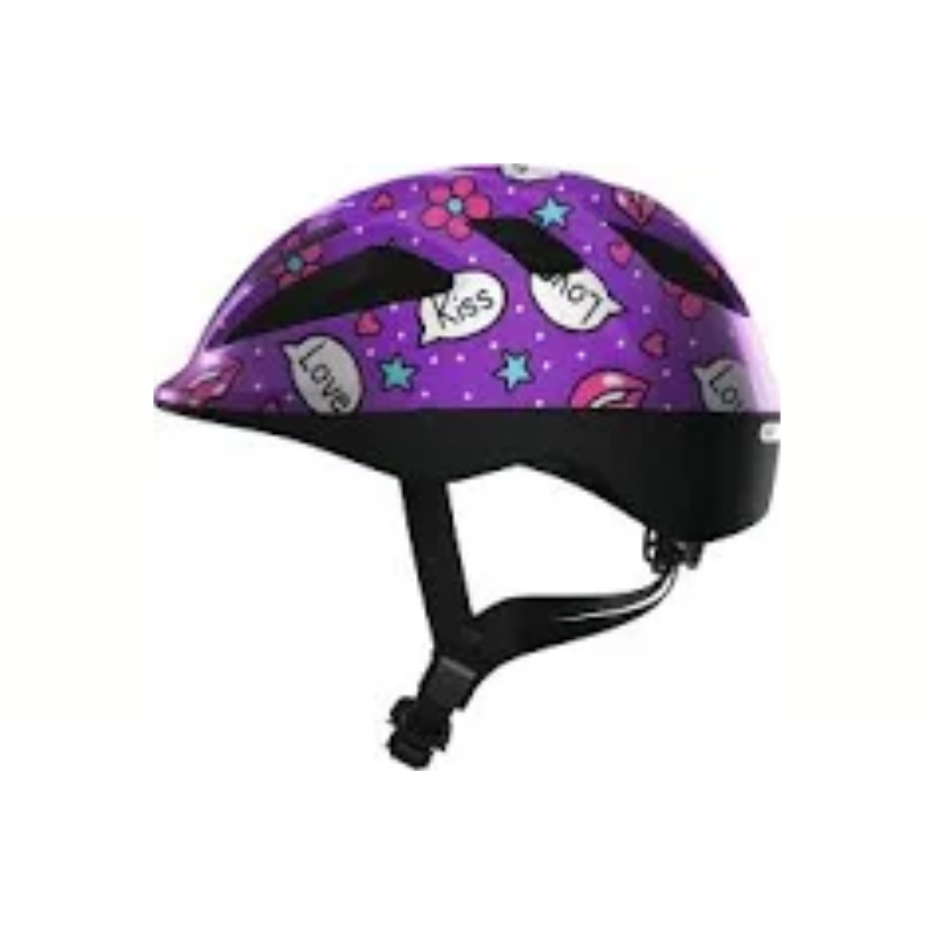 Abus helms smooty 2.0 beijos roxos m 50-55 cm