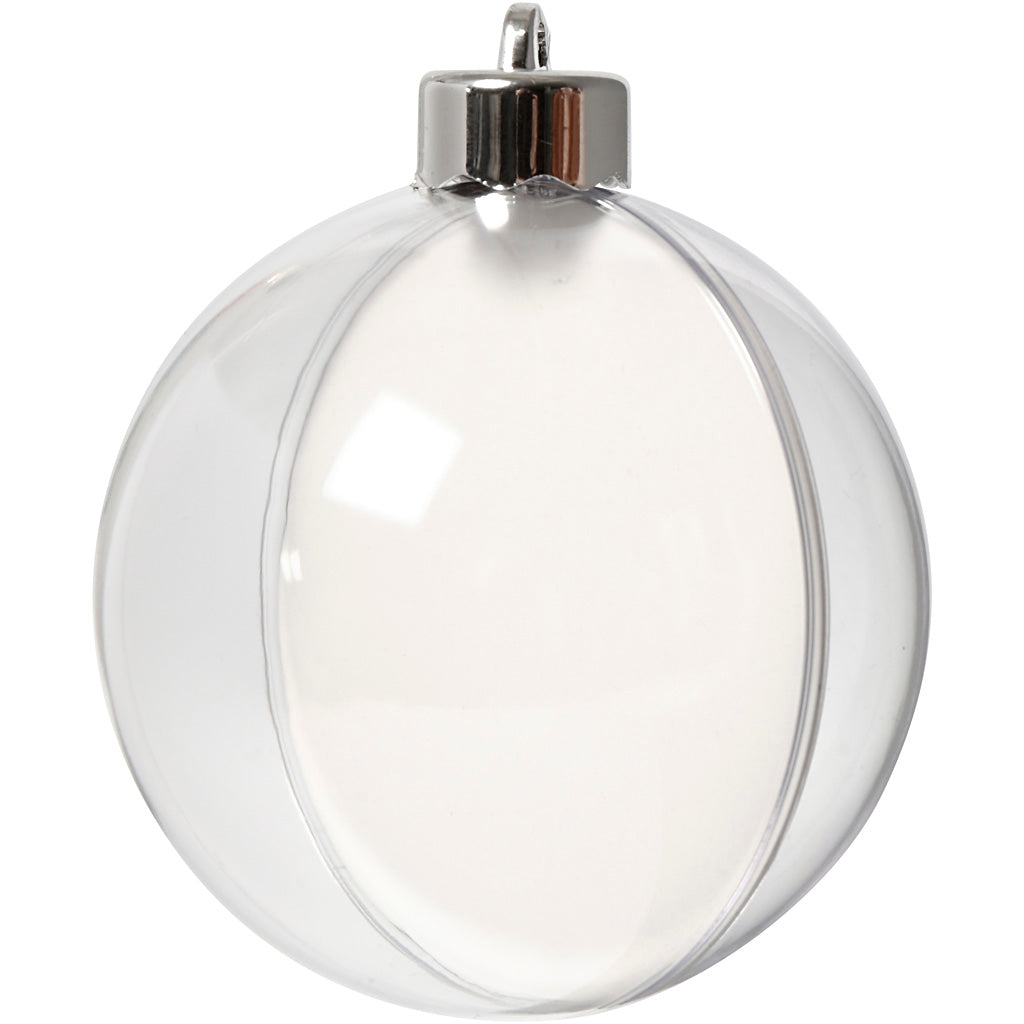 Creativ Company Decoration Christmas balls two -part, 5st.