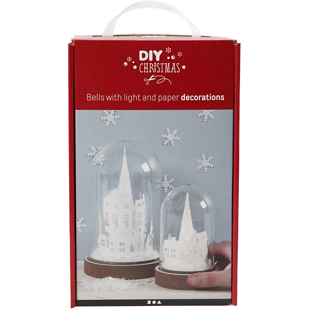 Creativ company set for bell jars, h: 12.5+18 cm, 2 pieces 1 box