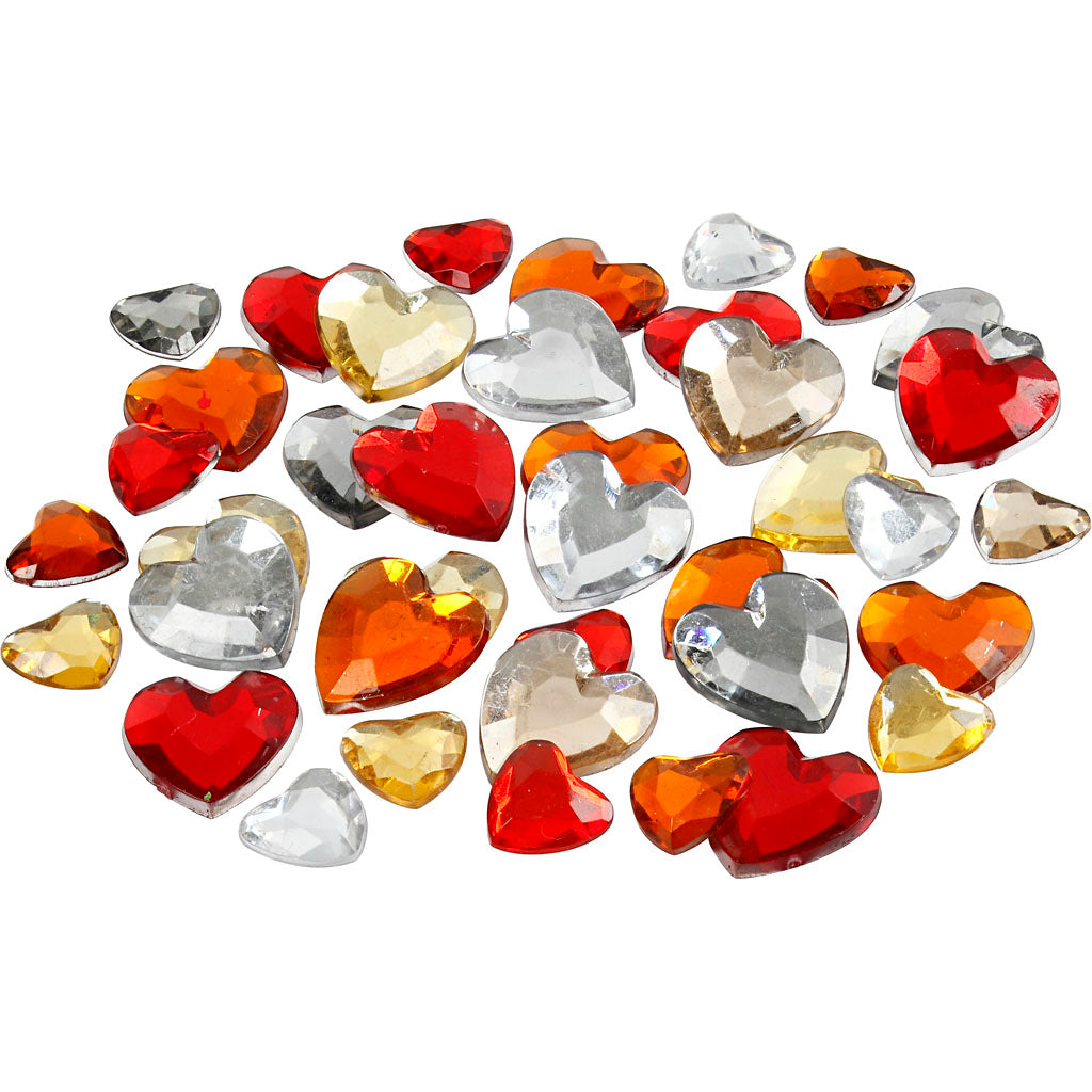 Creativ company strasstenen, afm 6+10+14 mm, rode harmonie, 252 stuk 1 doos