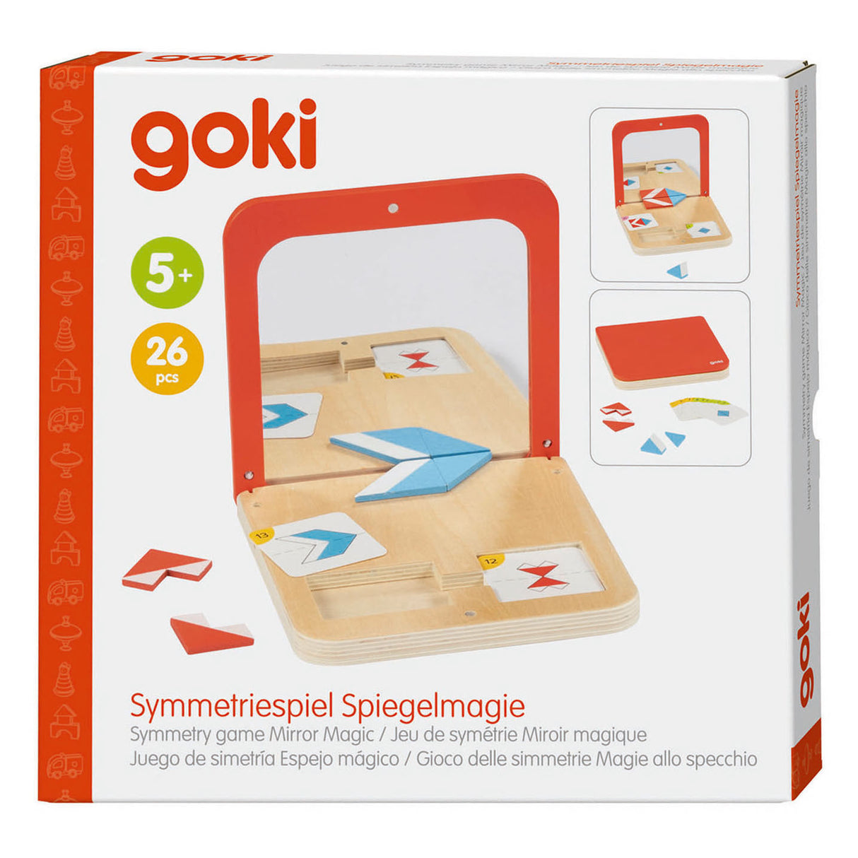 Goki Wooden Symmetry Game Mirror Magic