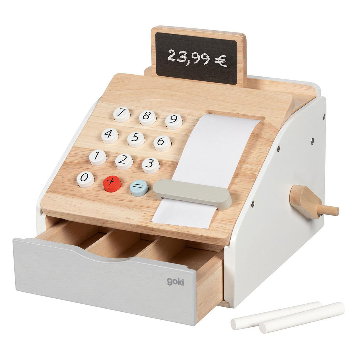 Goki Wooden Toy Kassa se zvukem, 4DLG.