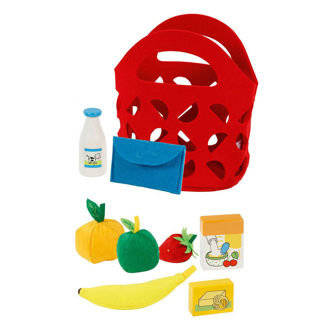 Goki Shopping Sak mat Liewesmëttel gefillt, 9Dlg.