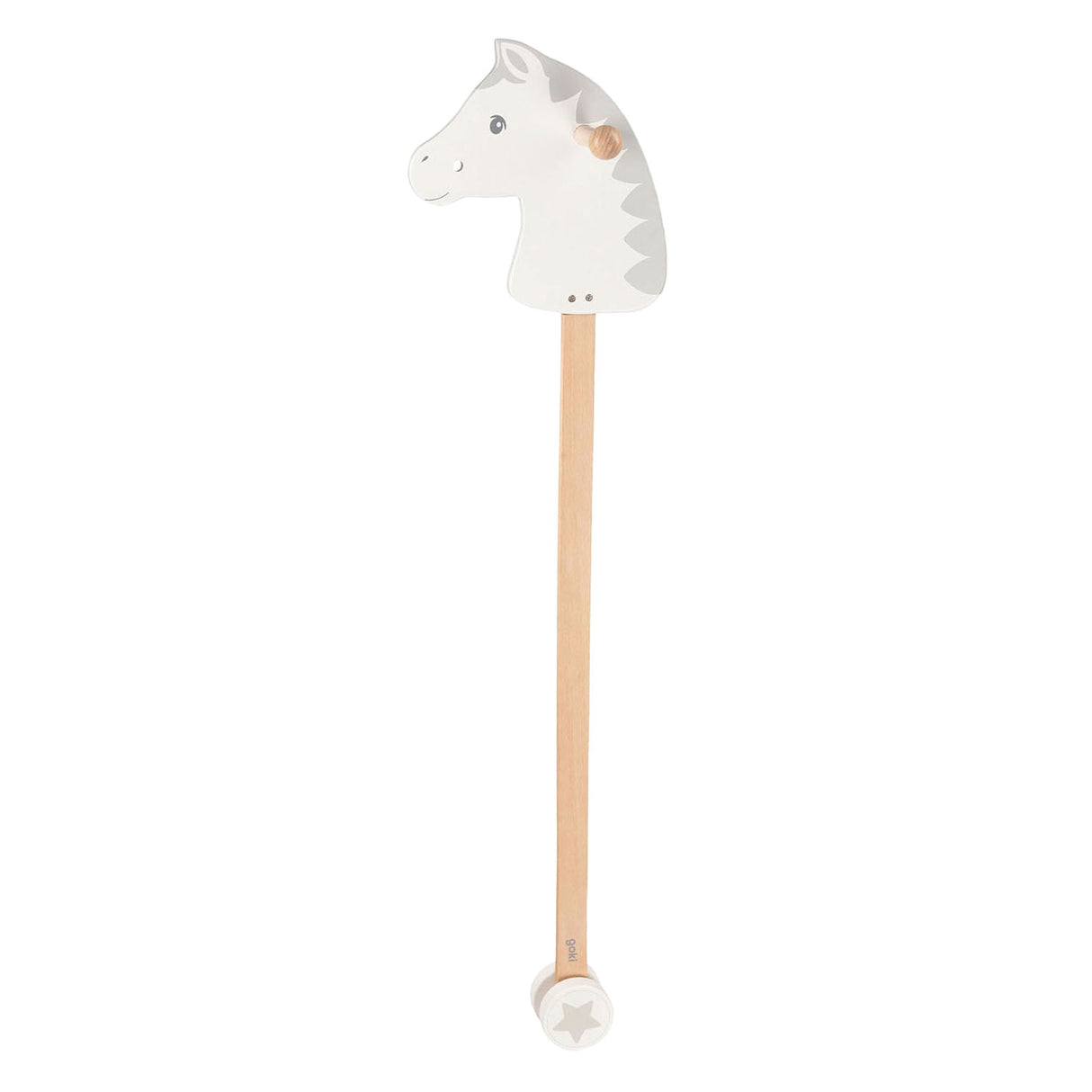 Goki Hobby Hobby Horse White com estrela