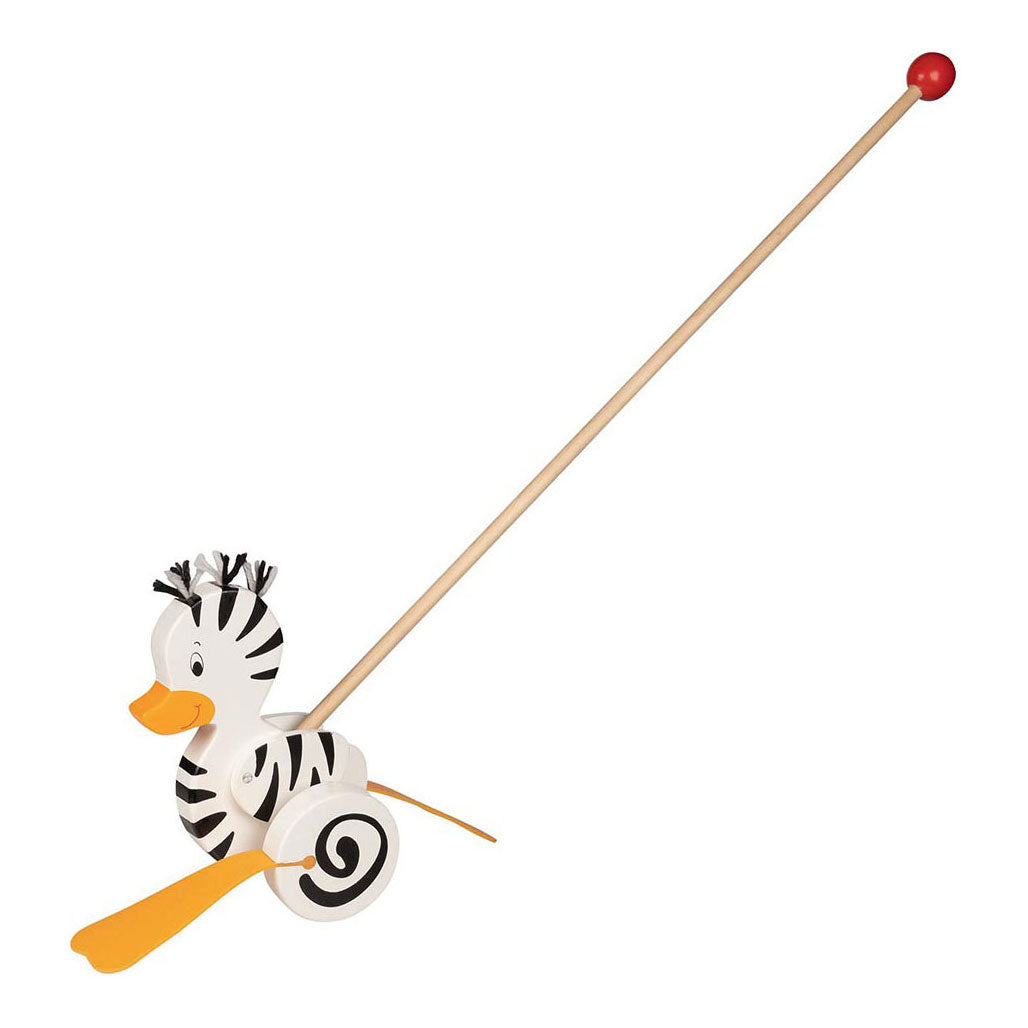 Goki Wooden Push Figura zebra Duck