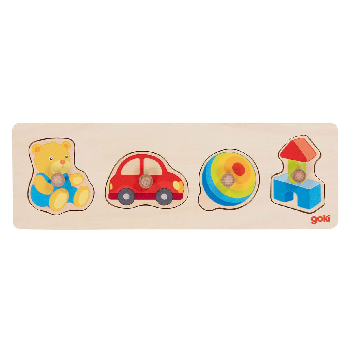 Goki Wooden Nick Puzzle Moje hračky, 4..