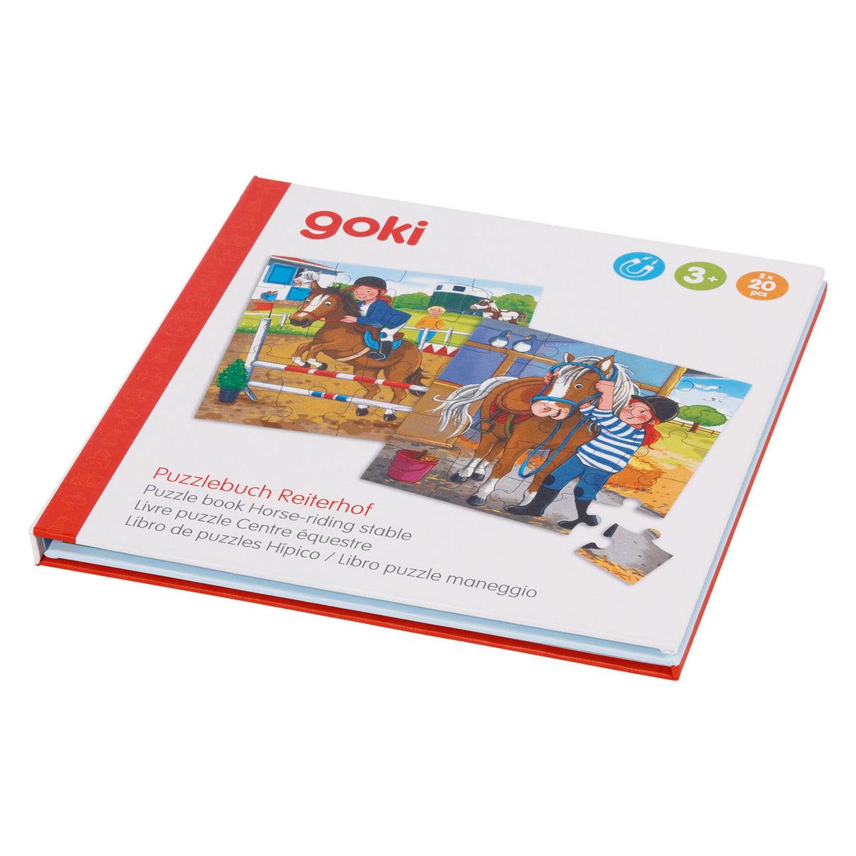 Goki magnetic jigsaw puzzle book Horse stable, 40th.