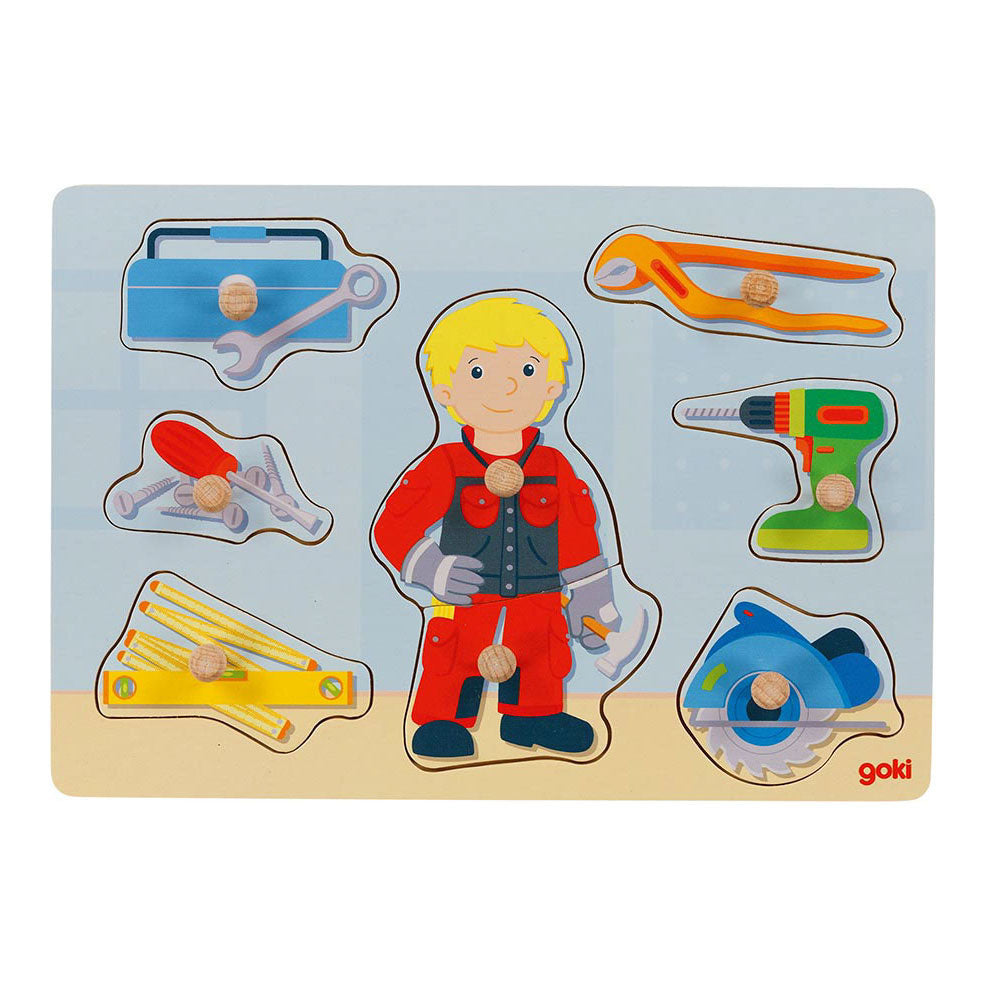 Goki Wooden Nick Puzzle Klusjesman, 8 ..
