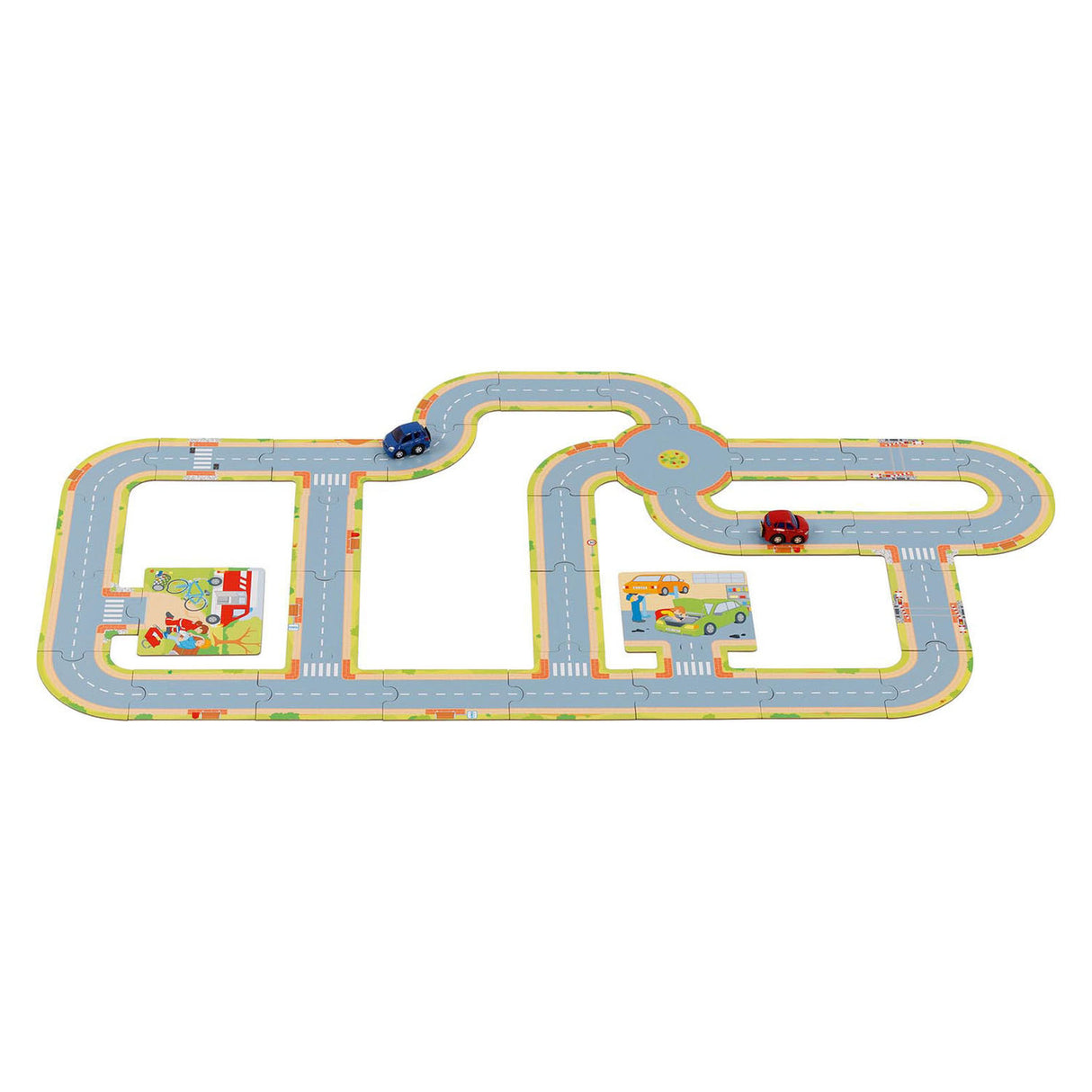 Goki Floor -puslespil vejer med 2 køretøjer, 47.