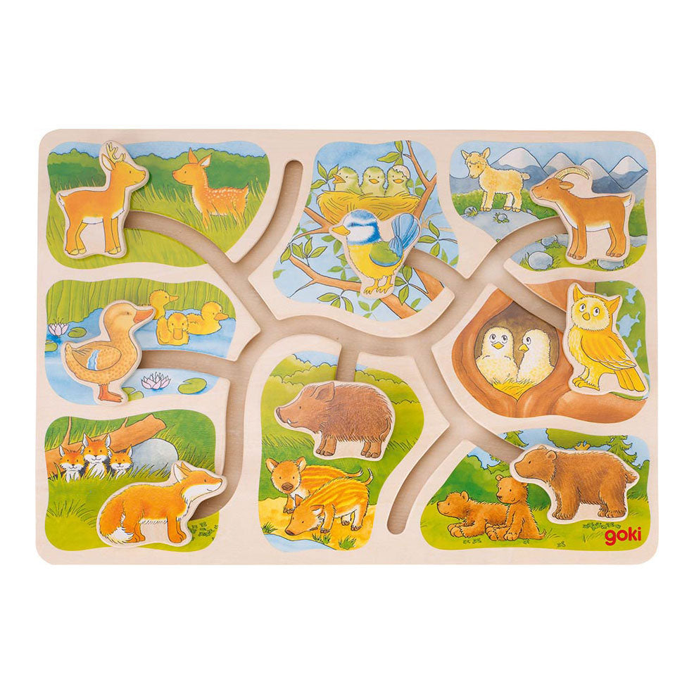 Puzzle glissant en bois Goki qui appartient à qui, 8e.