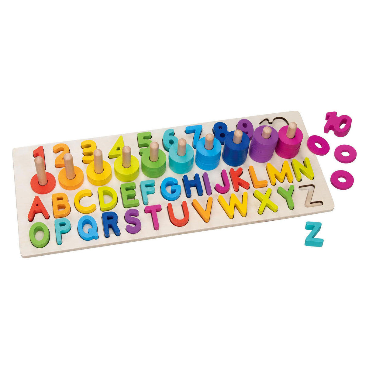 Goki wooden alphanumeric puzzle, 91dlg.