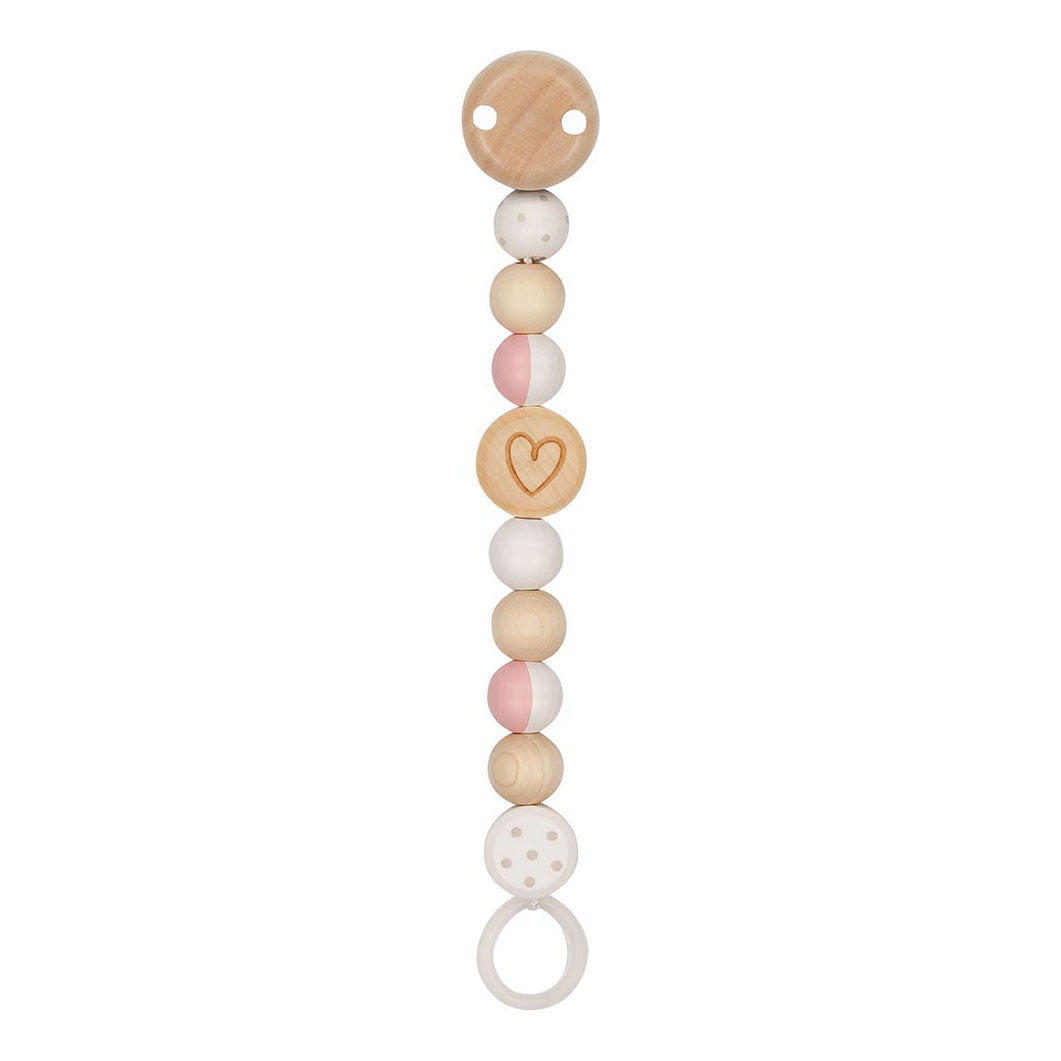 Goki wooden teat chain heart