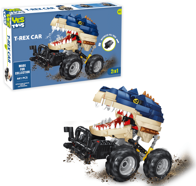Oku yestoys t-rex auto met motor 441 onderdelen