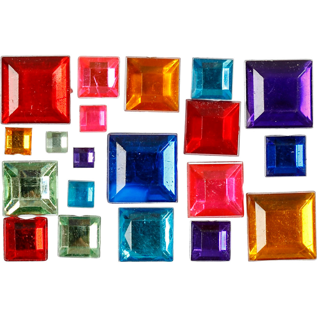 Creativ company rhinestones, size 4-10 mm, 1300 pieces, 1 box
