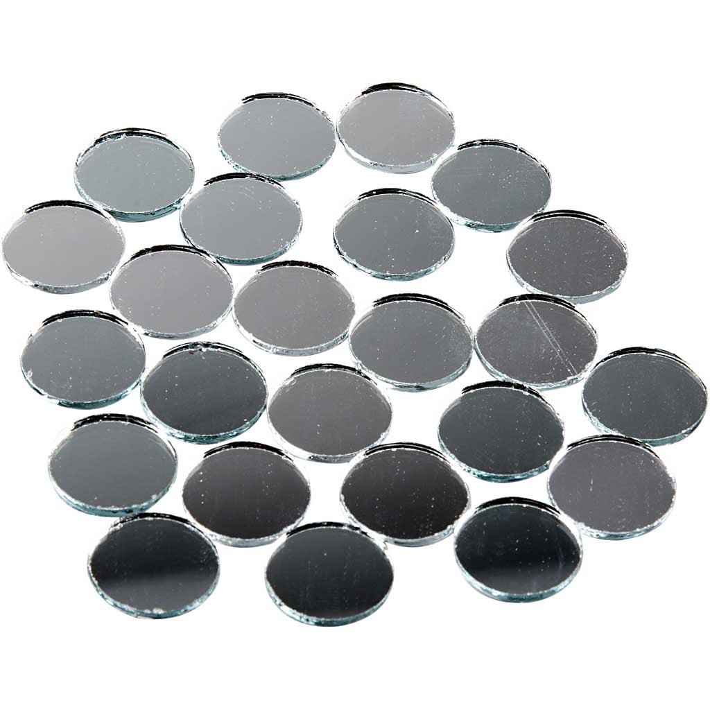 Creativ company spiegel mozaiek tegels, ronde, d 18 mm, dikte 2 mm, 400 stuk 1 doos