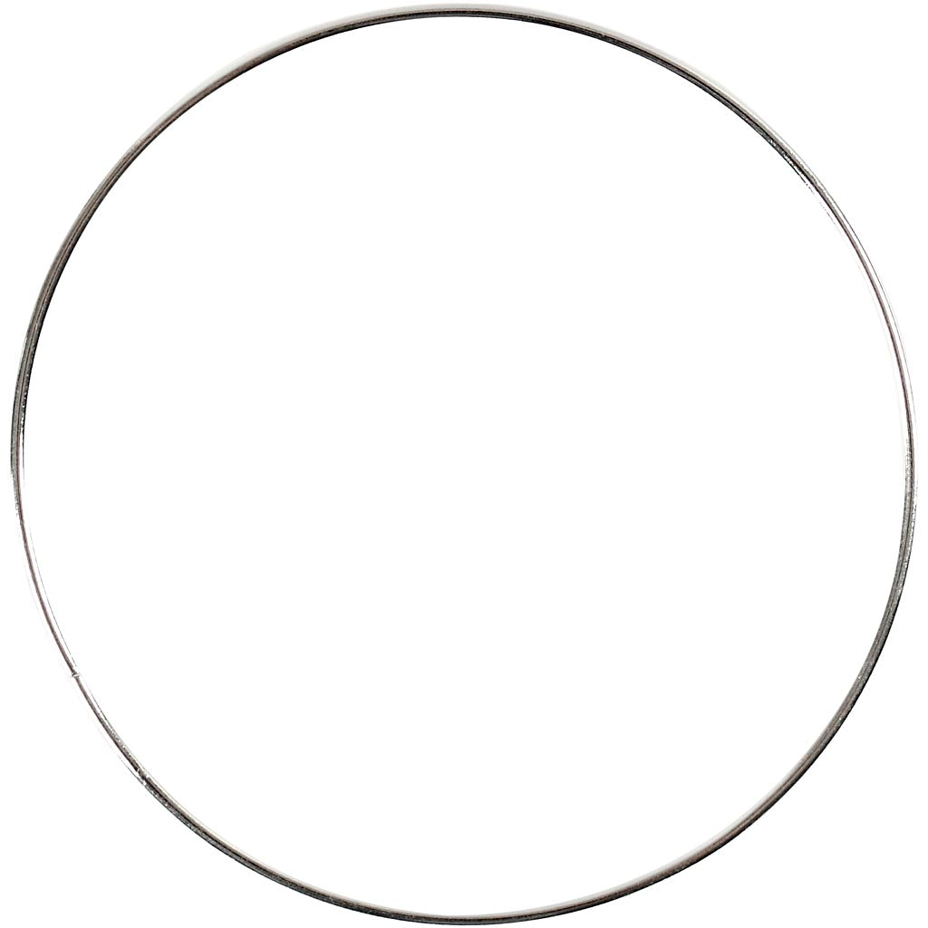 Creativ company metal wire ring, d 7 cm, thickness 1.5 mm, silver, 10 pieces in a box
