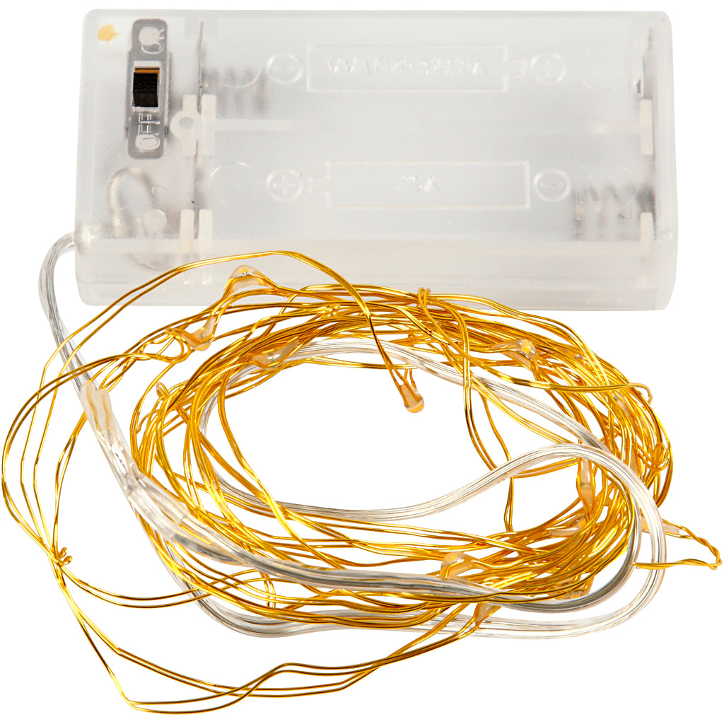 Creativ company LED string lights, l: 3.15 m, gold, 1 piece