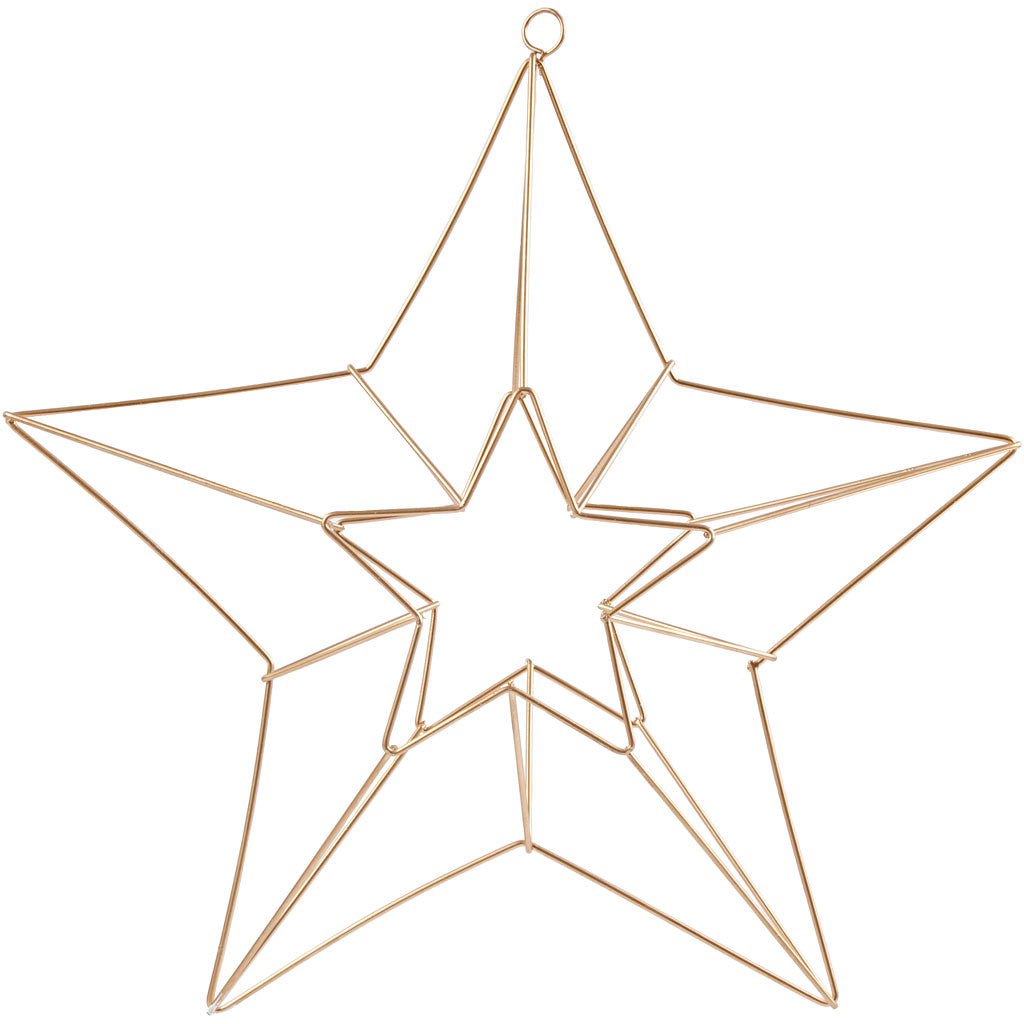Creativ company hanging ball, star, size 34x30 cm, bronze, 1 piece