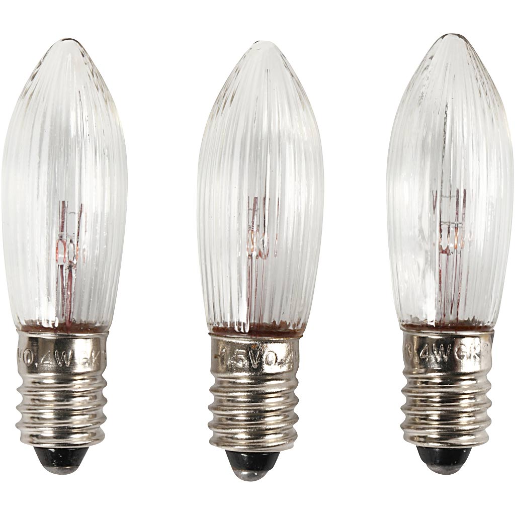Creativ company led lampen, h: 45 mm, d 15 mm, 3 stuk 1 doos