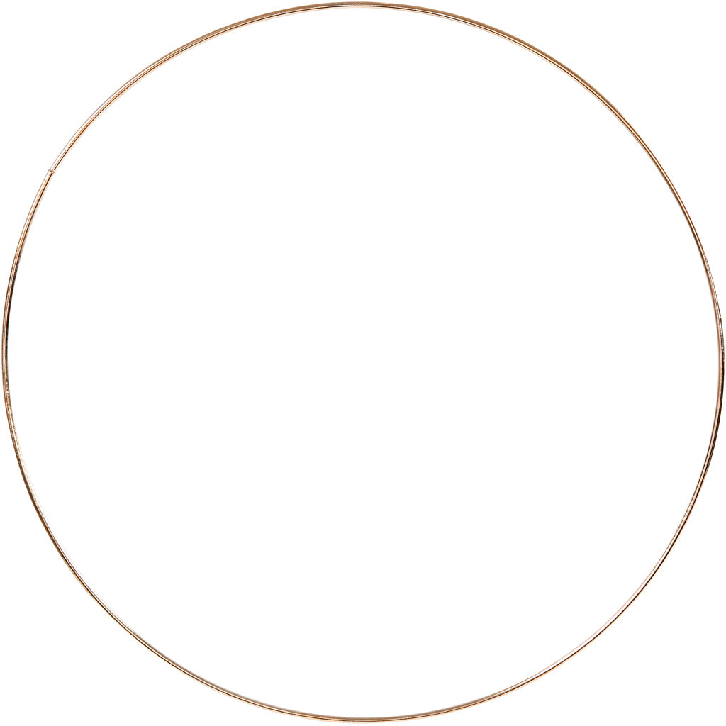 Metal wire ring gold, 30 cm