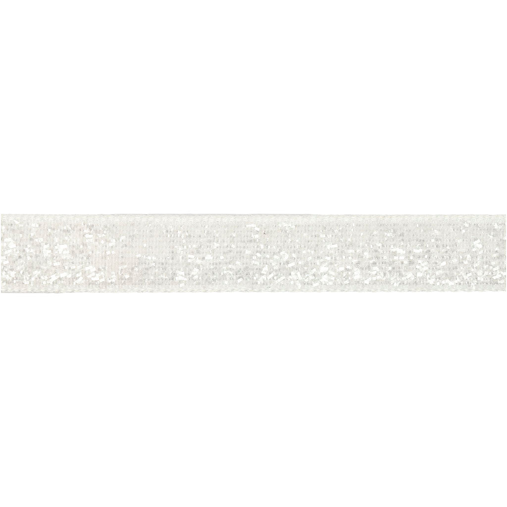 Vivi gade lint, b: 10 mm, wit, 5 m 1 rol