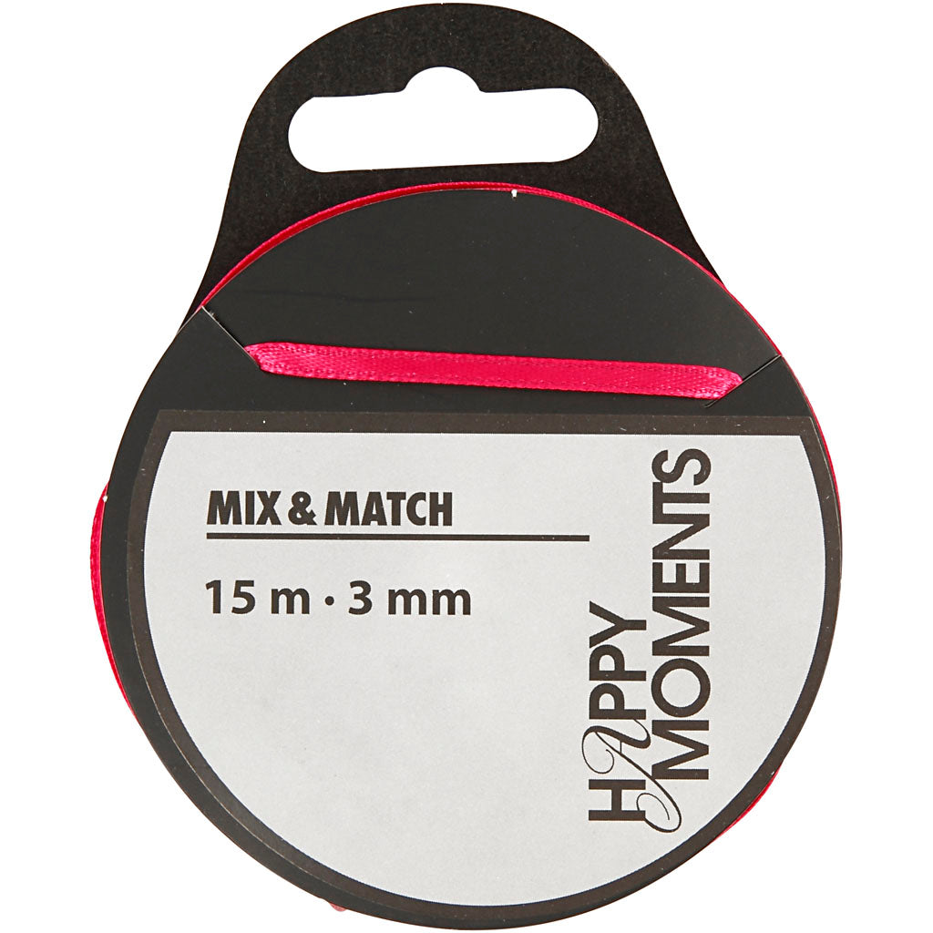 Creativ Company Satin Ribbon Pink, 15m