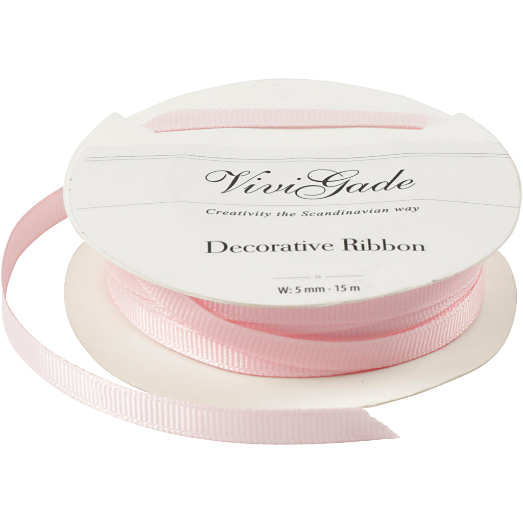 Creativ Company Decoration ribbon light red, 15m