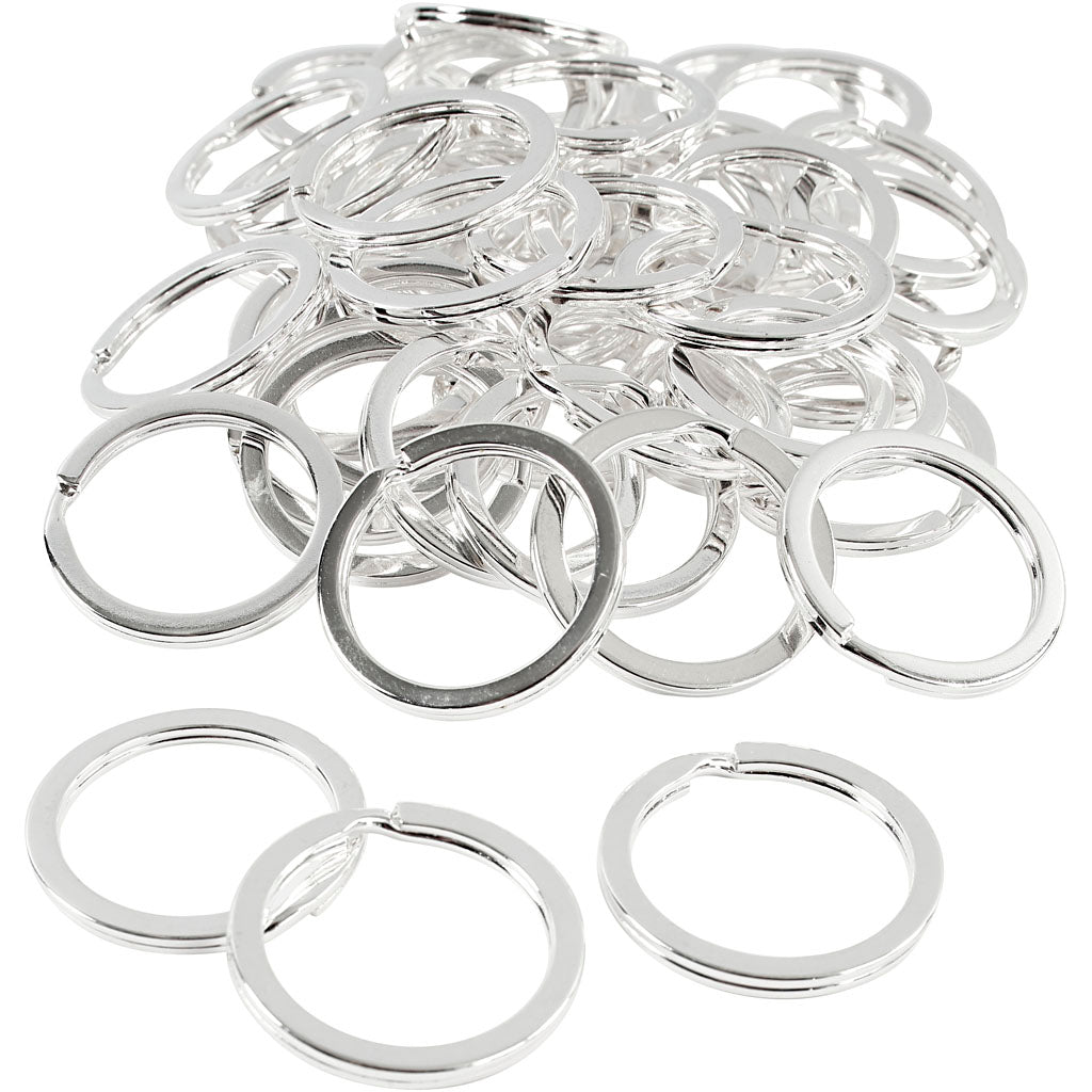 Creative company key ring, d 28 mm, silver-plated, 50 pieces in a box