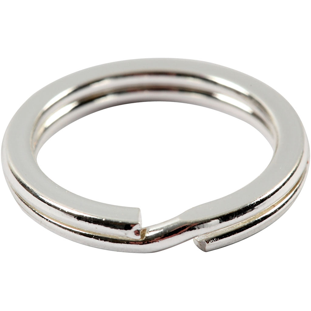 Vivi Gade split ring, d 15 mm, silver-plated, 15 pieces in a box