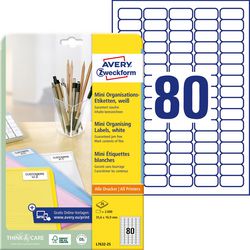 Mini labels Avery white 2,000 pieces