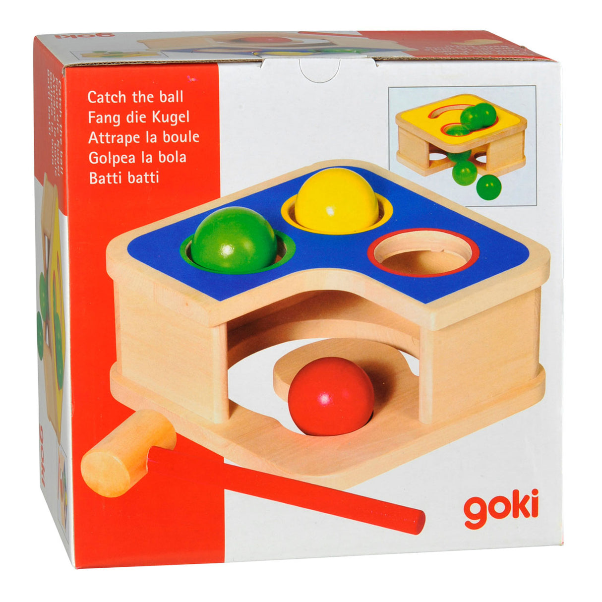 Goki wooden hammer bench with ball