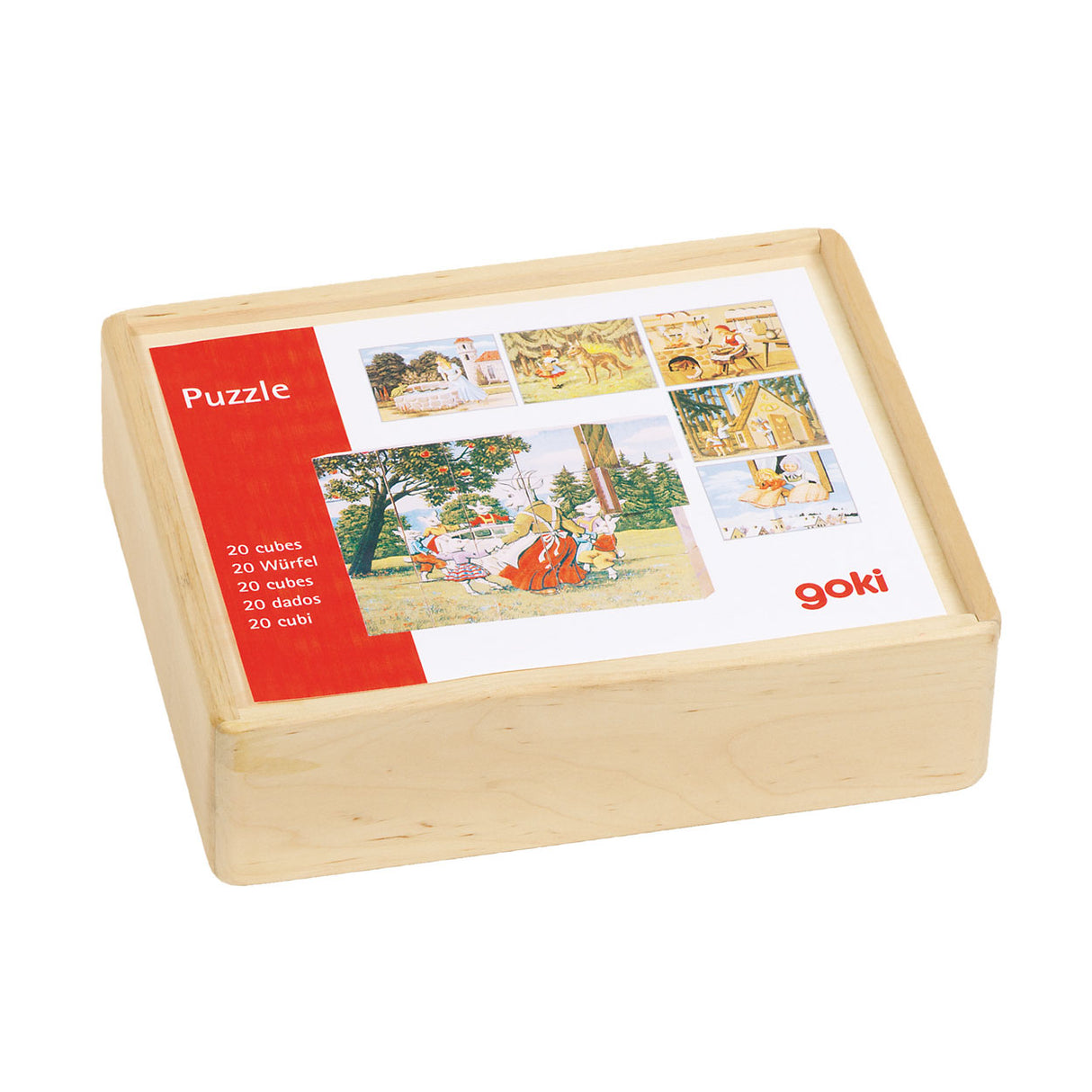 De Goki Holz Block Puzzle Märecher