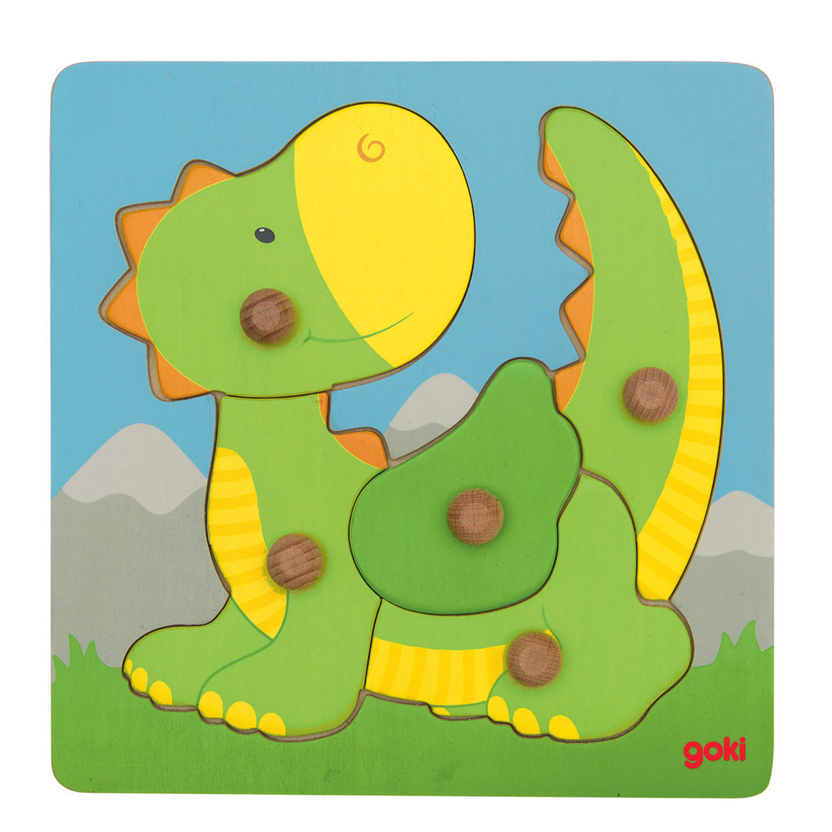 Drago puzzle di goki in legno, 5st.