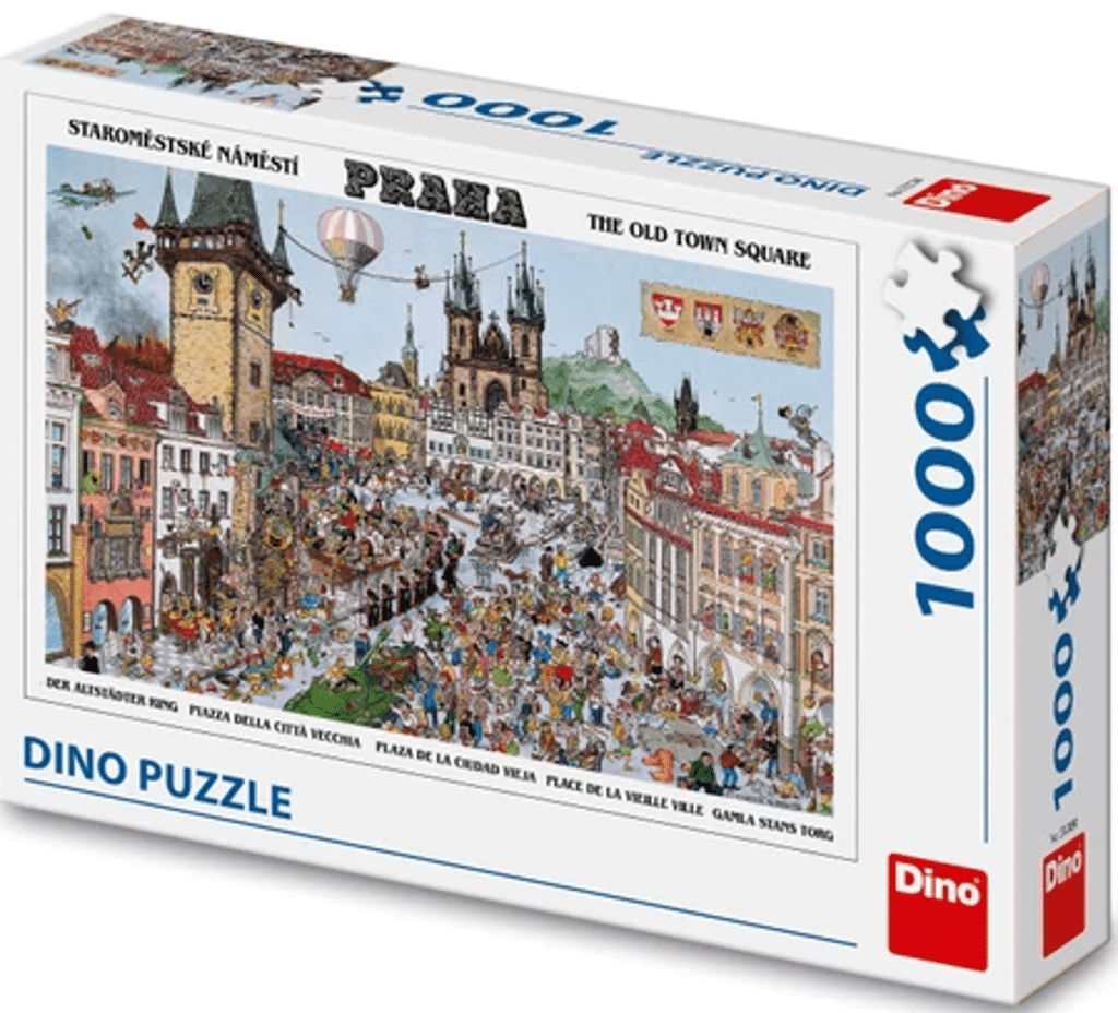 Dinotoys Dino Puzzle of Stadscentrum van Praag - 1000 kusů