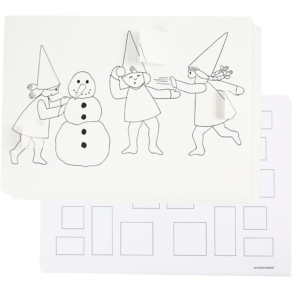 Cardboard doors, A3, size 30x42 cm, white, 30 pieces in a box