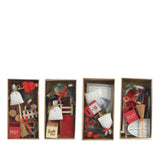 Decoris kerstdorp accessoires set hout 15x6x24cm