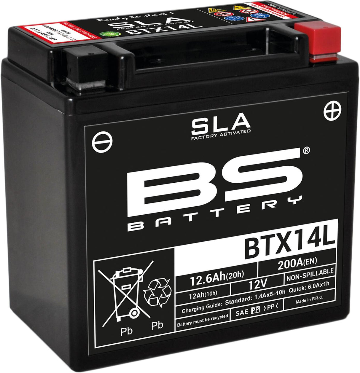 Bs-battery batterij btx14l . battery btx14l bs sla