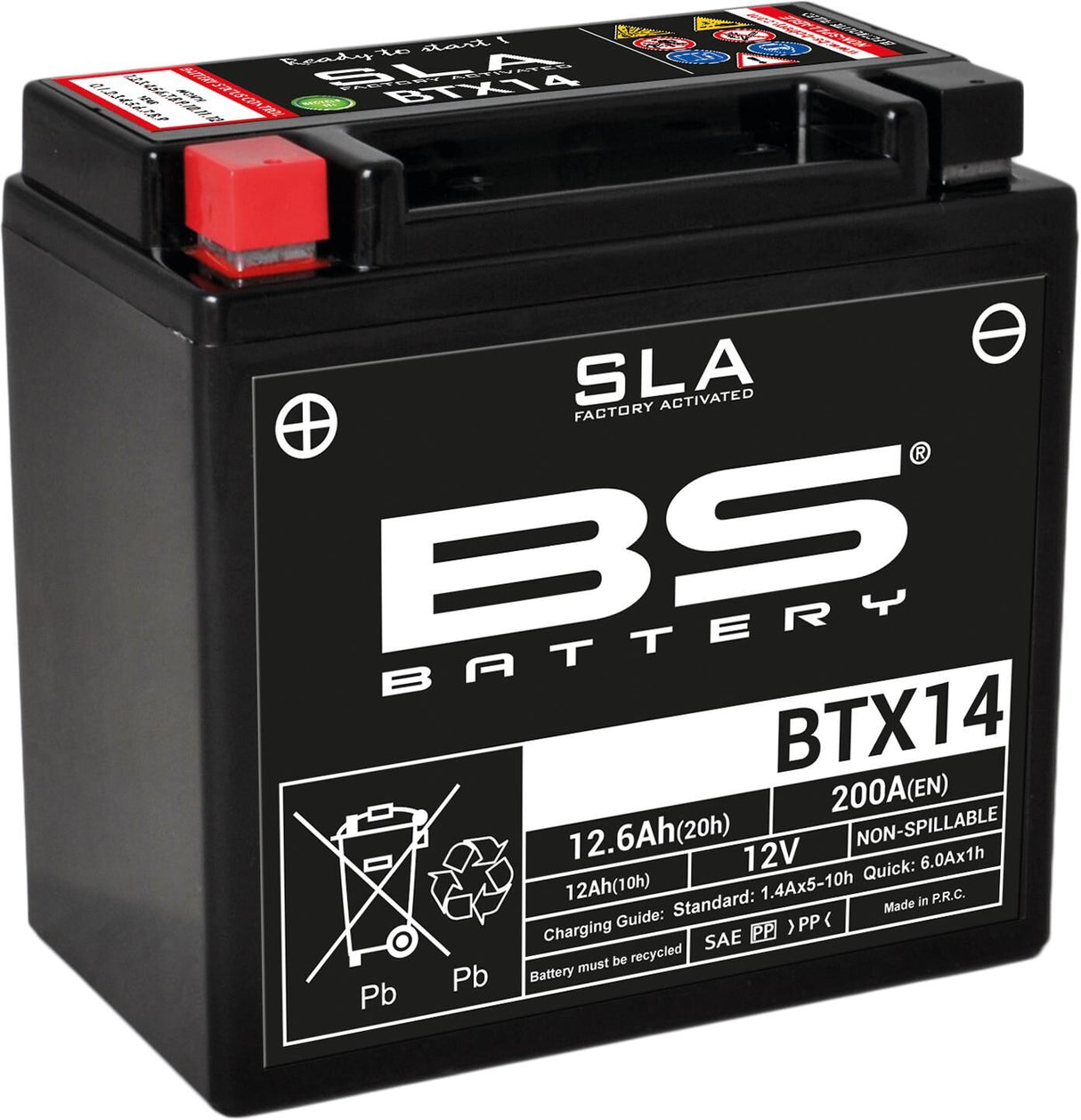 Bs-battery bs-batterij batterij btx14 btx14-bs . battery btx14 bs sla