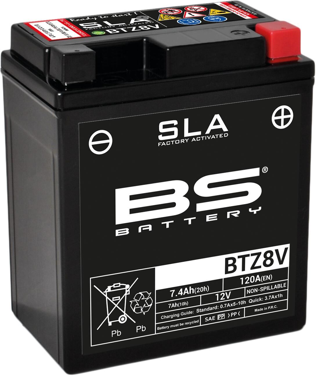 Bs-battery batterij btz8v . battery btz8v bs sla