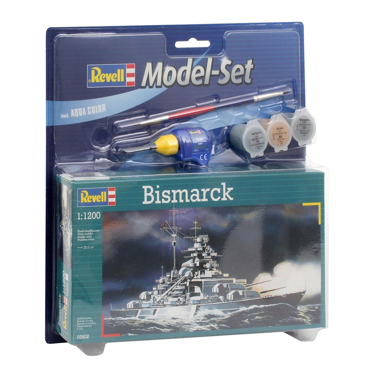 Revell mallisetti - bismarck - sis. maalin perusvärit