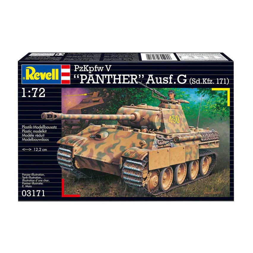 Revell model kit - panther ausf.g 1:72 - 124 pcs.