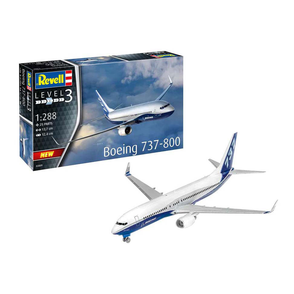 Revell modelbouwpakket - boeing 737-800 1:288 - 25dlg.
