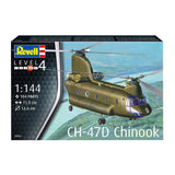 Revell model kit - ch-47d chinook 1:144 - 104 pcs.