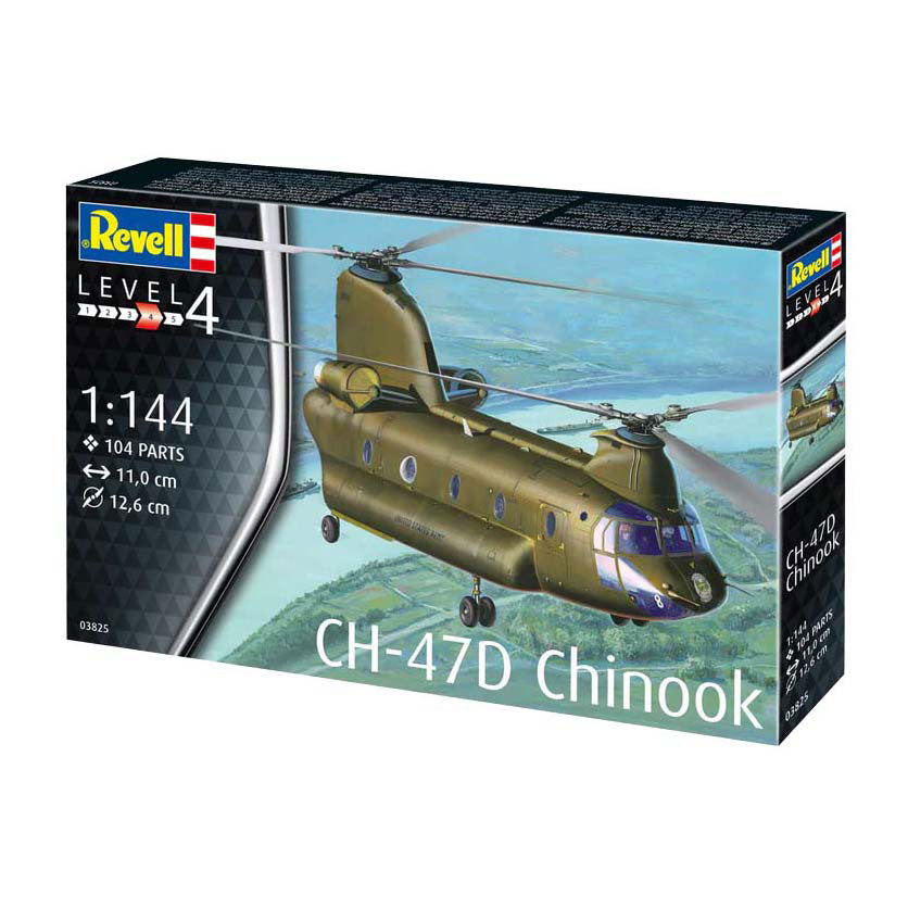 Revell model kit - ch-47d chinook 1:144 - 104 pcs.