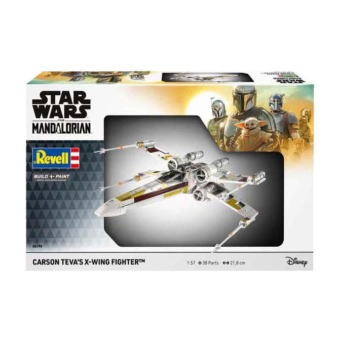 Revell model kit star wars - the mandalorian: x-wing di carson teva 1:57 - 38 pezzi.