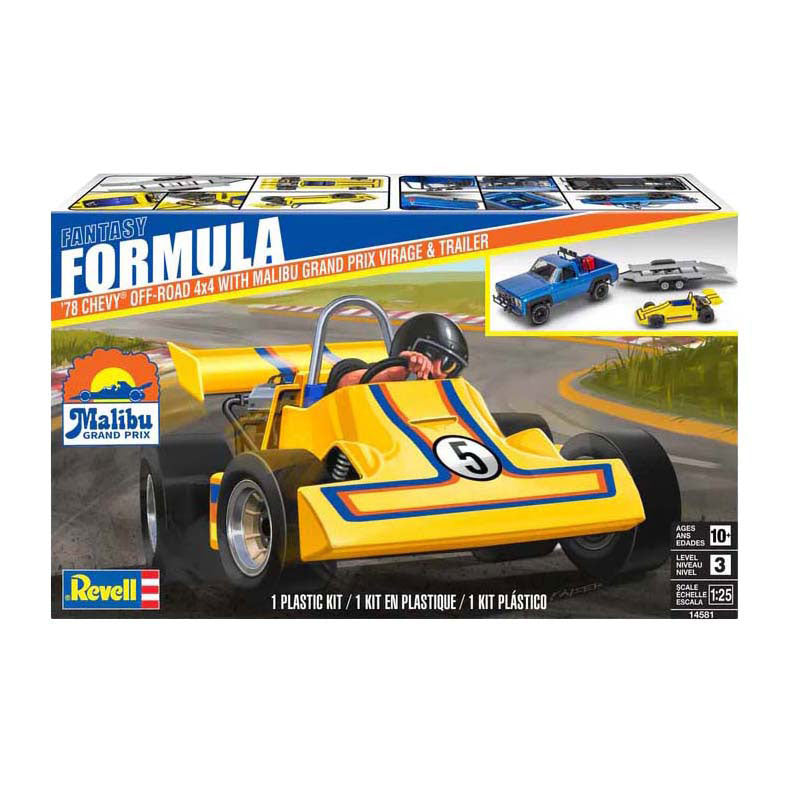 Kit de modelo Revell - picape chevy 4x4 '78 com kart 1:25